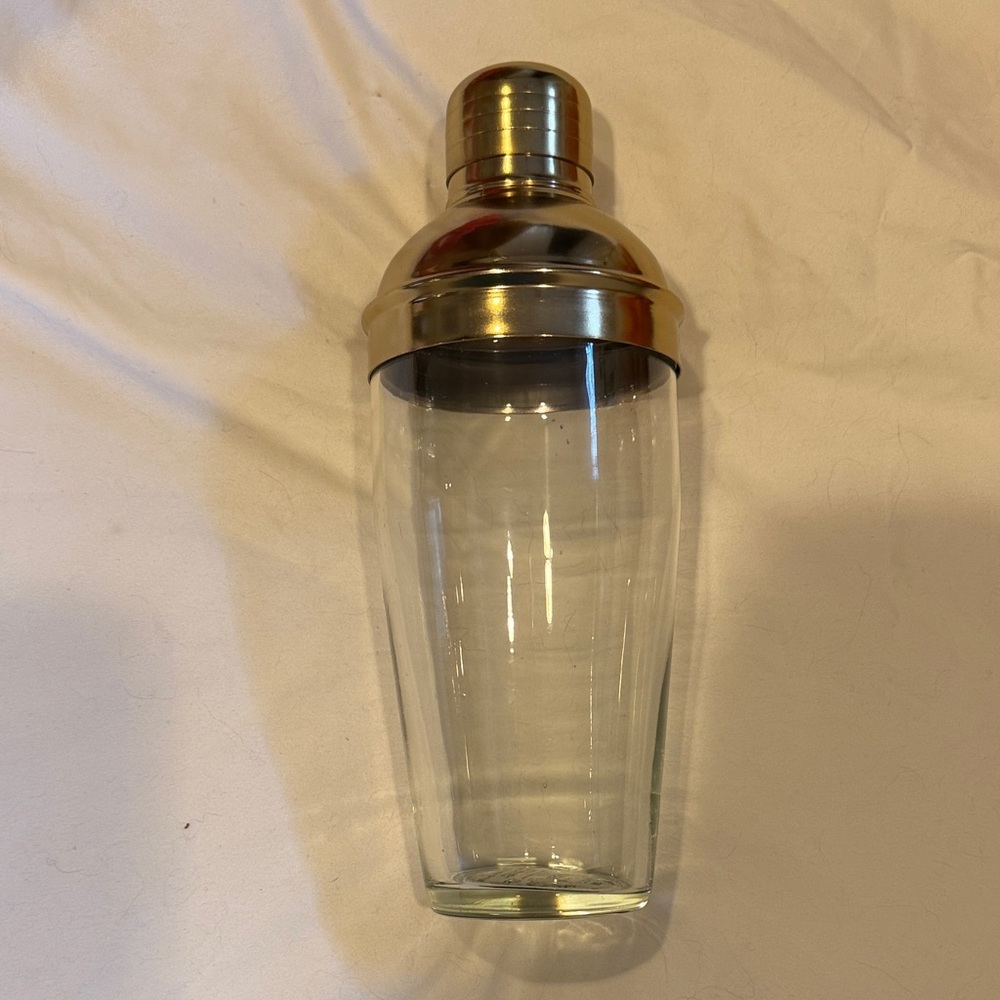 Brass and Glass Cocktail Shaker Williams Sonoma